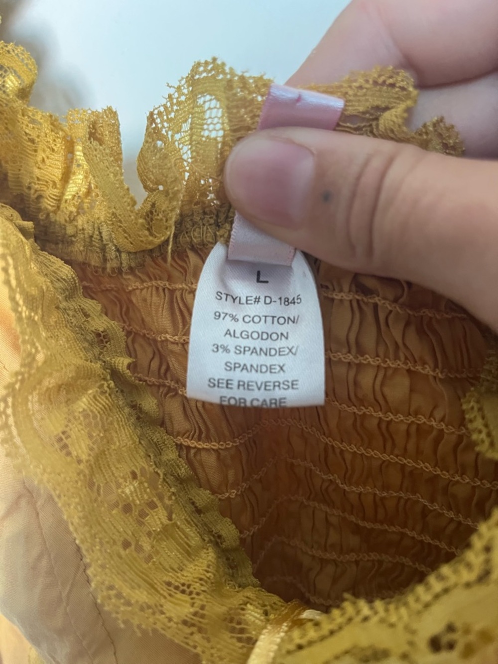 Mustard Yellow Lace Trim Corset Top - Picture 2 of 8